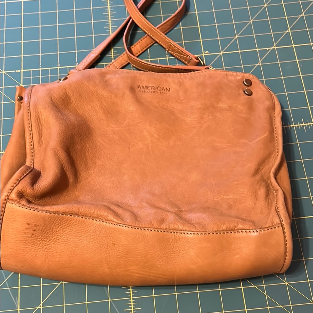 American Leather Lenox Triple entry bag Purse